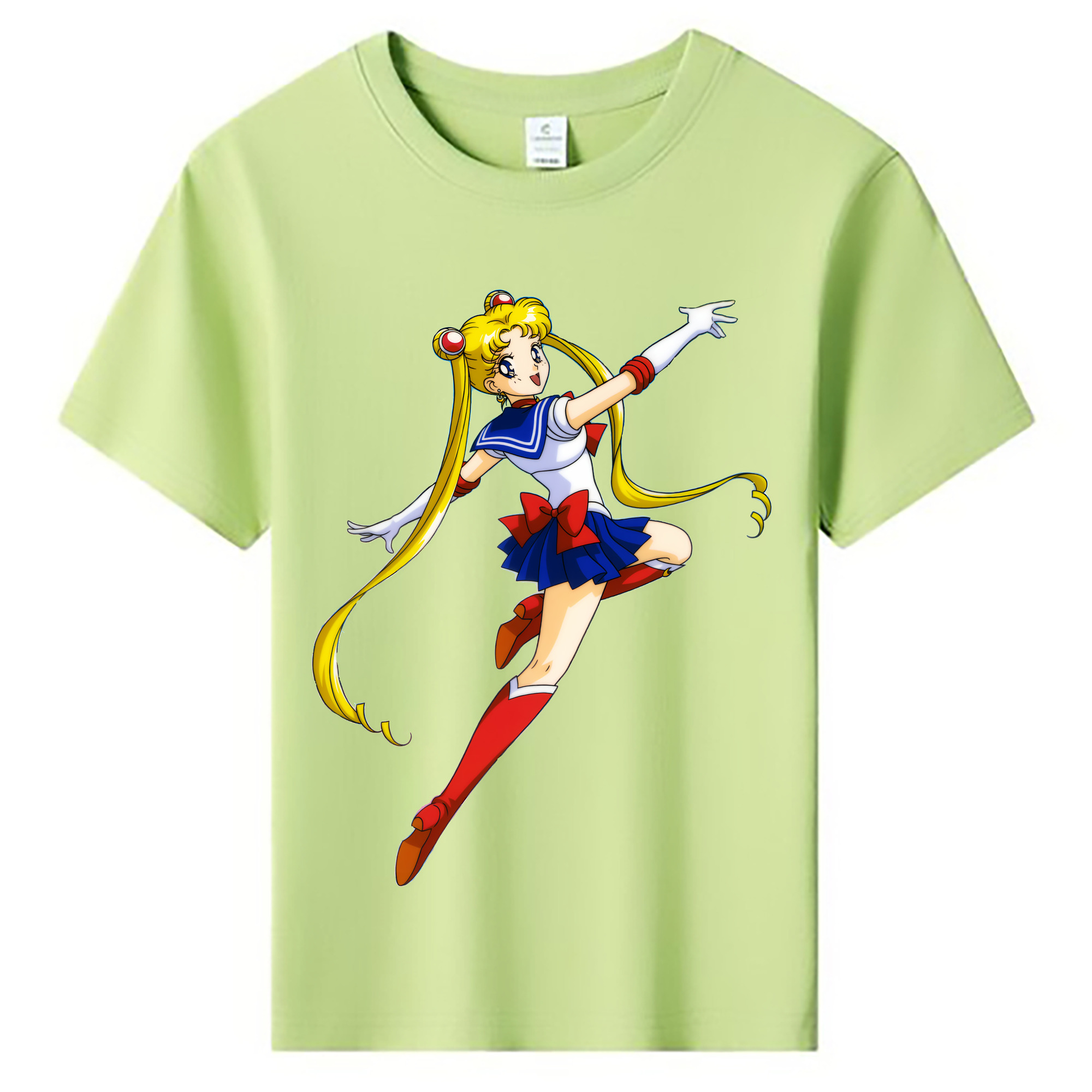 （画像用） 美少女戦士セーラームーン 月野 うさぎ つきの うさぎ Sailor Moon Tsukino Usagi 綿100％キッズTシャツ（フロントプリント）